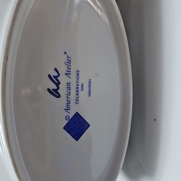 New Celebrations American Atelier Bloomingdale's Judaica Gravy Bowl Under Plate! - Picture 2 of 7